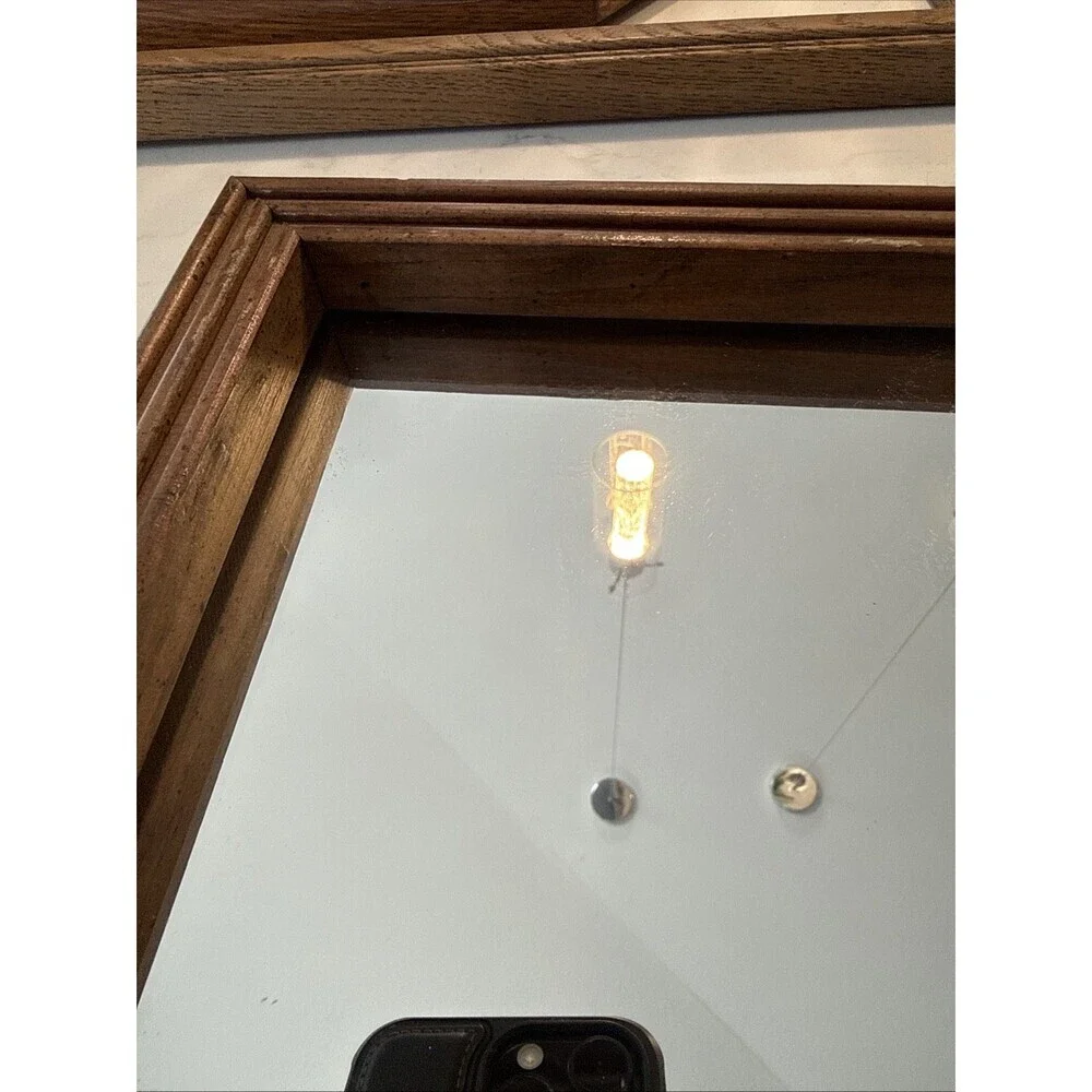Vintage HOME INTERIORS Wooden Accent Mirror 8